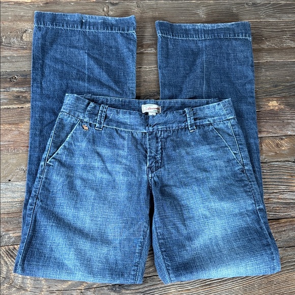 Abercrombie Y2K dark wash low rise wide leg trouser jeans size 2 - Picture 4 of 9